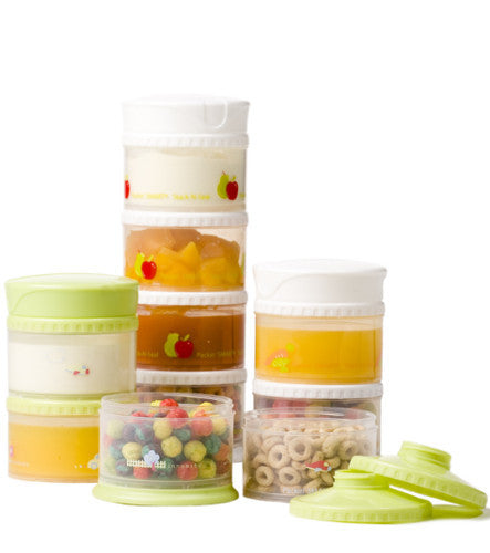 BeneLabel Snack Jars 3-Piece Twist Lock Stackable Containers Travel,  Formula Travel Container for Storing Milk, Protein Powder, Snacks, Travel  Items